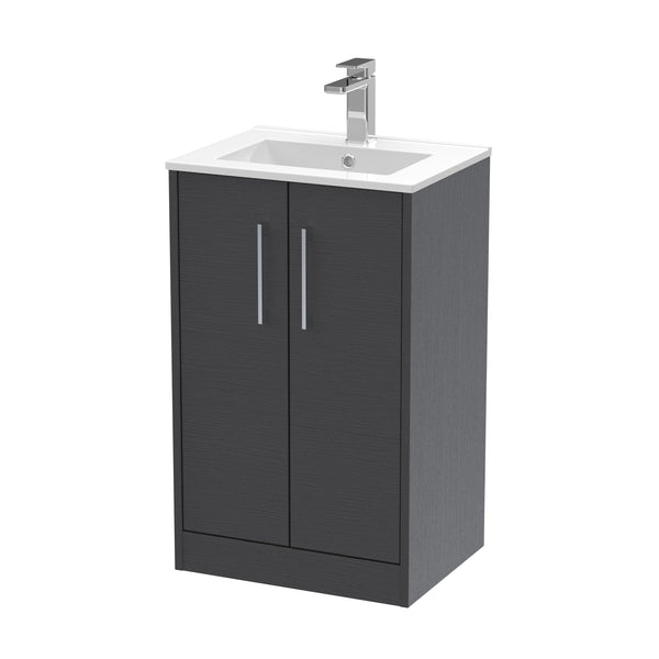 Hudson Reed 500mm Floor Standing 2 Door Vanity & Basin 2