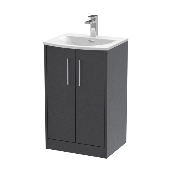 Hudson Reed 500mm Floor Standing 2 Door Vanity & Basin 4