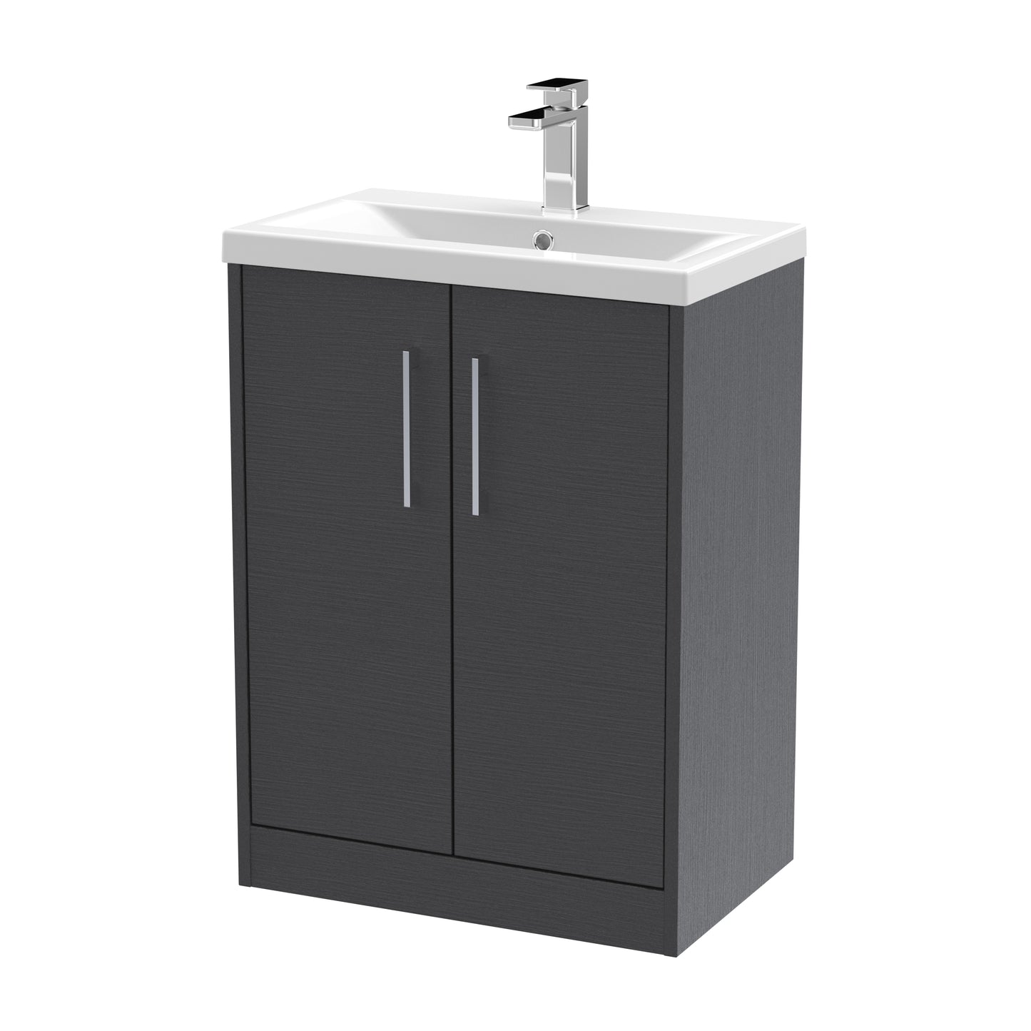 Hudson Reed 600mm Floor Standing 2 Door Vanity & Basin 1