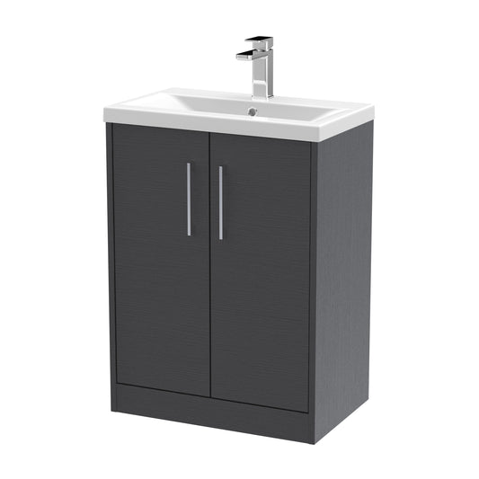 Hudson Reed 600mm Floor Standing 2 Door Vanity & Basin 1