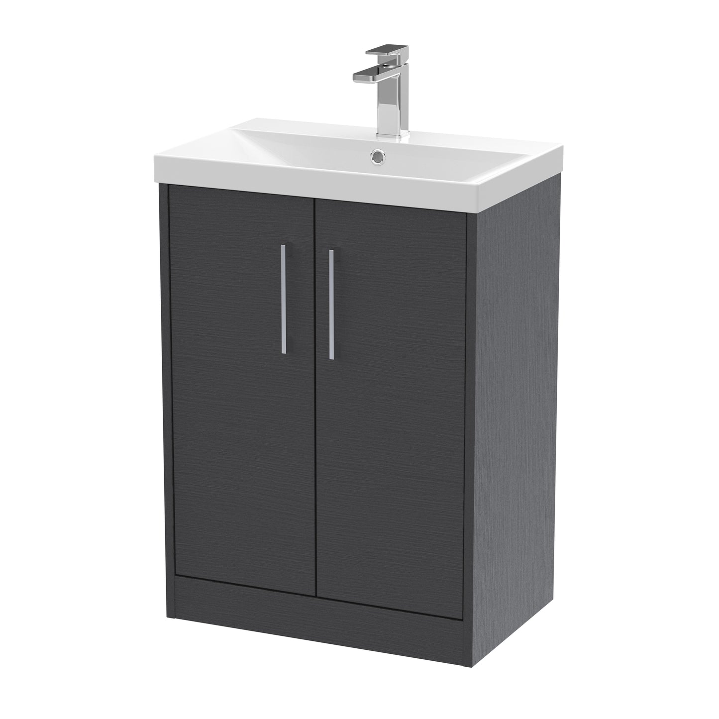 Hudson Reed 600mm Floor Standing 2 Door Vanity & Basin 3