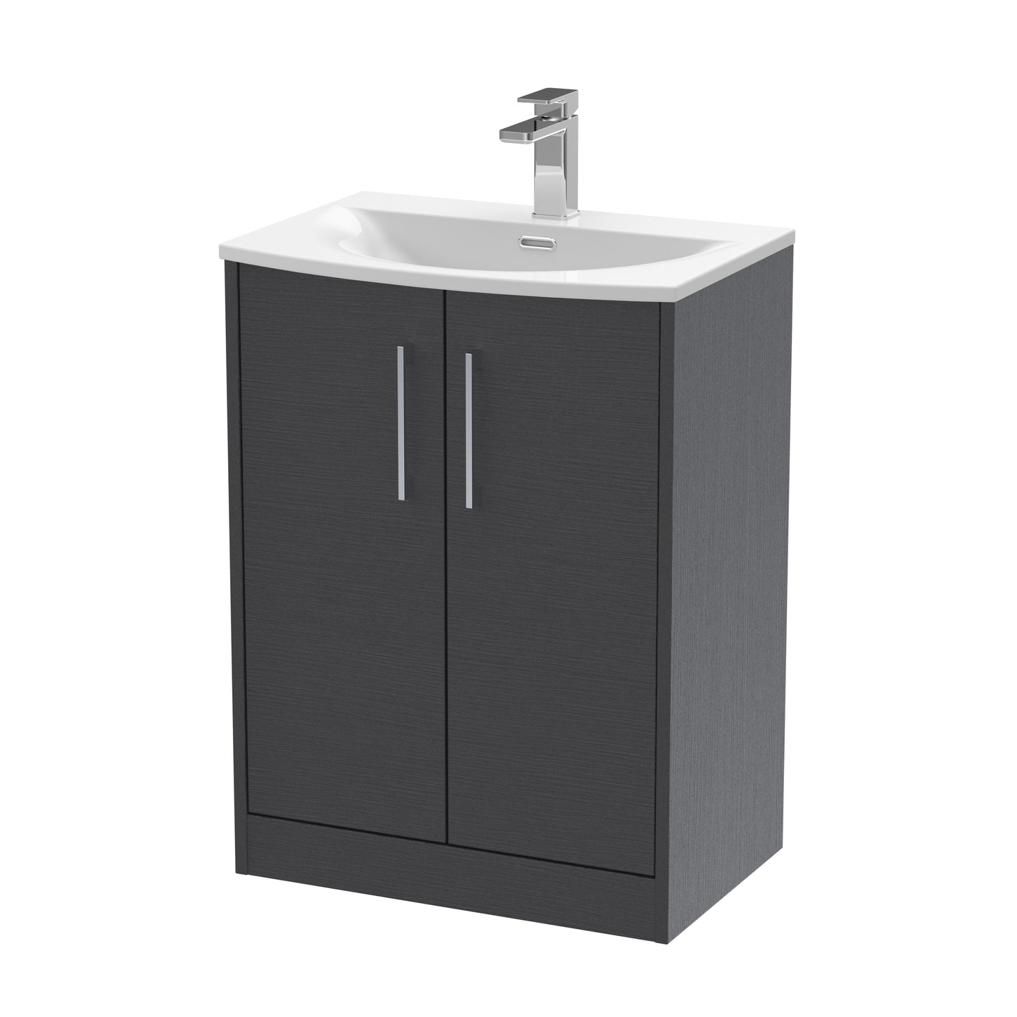Hudson Reed 600mm Floor Standing 2 Door Vanity & Basin 4