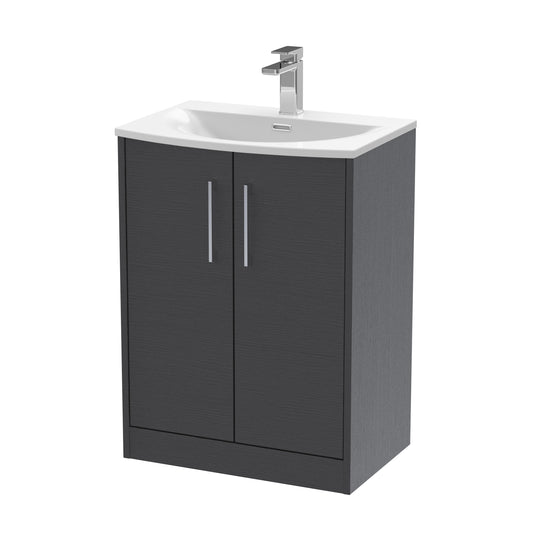 Hudson Reed 600mm Floor Standing 2 Door Vanity & Basin 4
