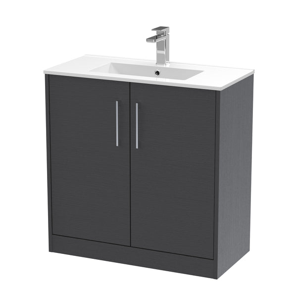 Hudson Reed 800mm Floor Standing 2 Door Vanity & Basin 2