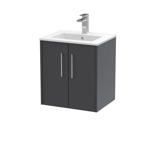 Hudson Reed 500mm Wall Hung 2 Door Vanity & Basin 2