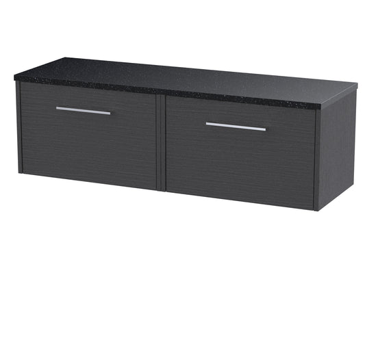 Hudson Reed 1200 Wall Hung 2-Drawer Vanity & Laminate Worktop