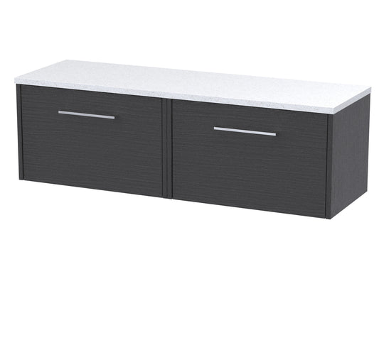 Hudson Reed 1200 Wall Hung 2-Drawer Vanity & Laminate Worktop