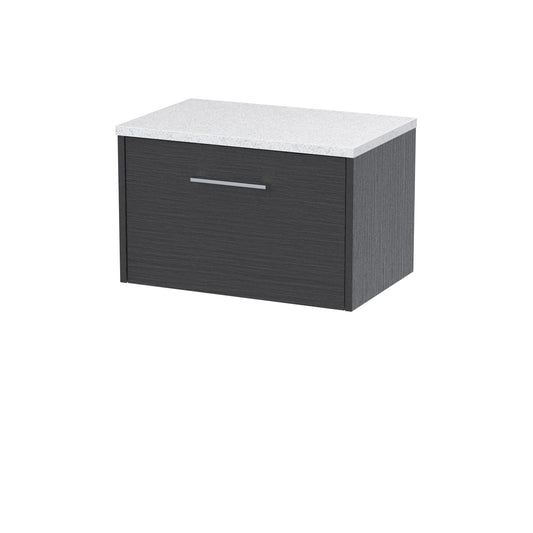 Hudson Reed 600mm Wall Hung Single Drawer Vanity & Laminate Top