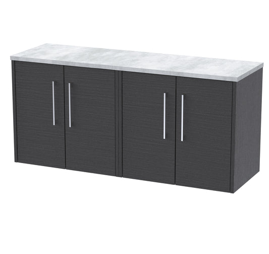 Hudson Reed 1200 Wall Hung 4-Door Vanity & Laminate Worktop