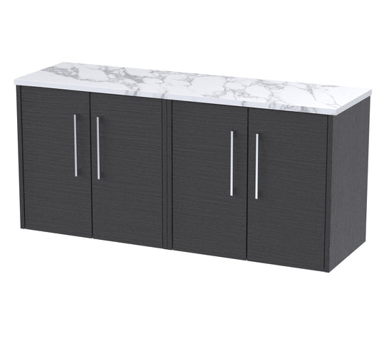 Hudson Reed 1200 Wall Hung 4-Door Vanity & Laminate Worktop