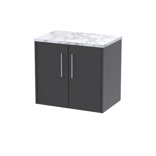 Hudson Reed 600 Wall Hung 2-Door Vanity & Laminate Worktop