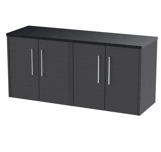 Hudson Reed 1200 Wall Hung 4-Door Vanity & Laminate Worktop