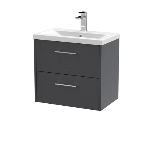 Hudson Reed 600mm Wall Hung 2 Drawer Vanity & Basin 1