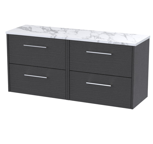 Hudson Reed 1200 Wall Hung 4-Drawer Vanity & Laminate Worktop