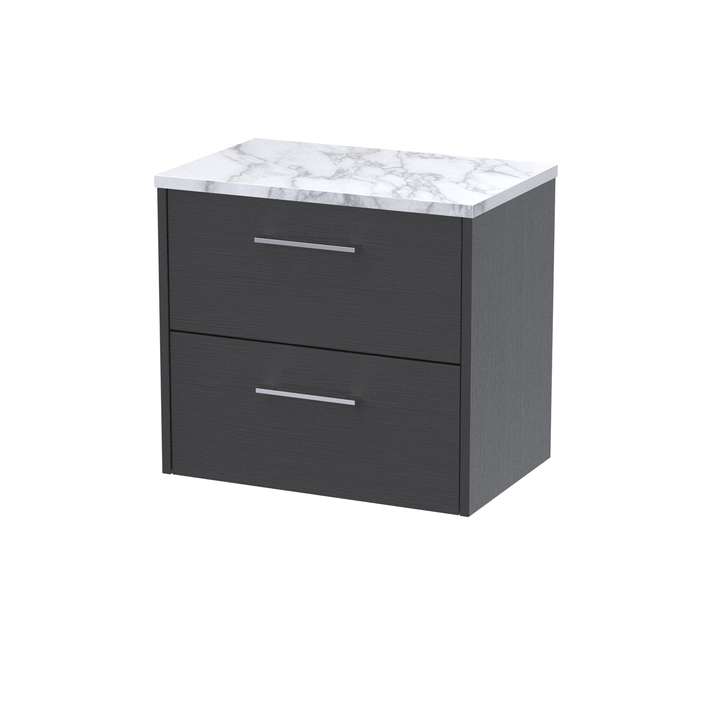 Hudson Reed 600 Wall Hung 2-Drawer Vanity & Laminate Worktop