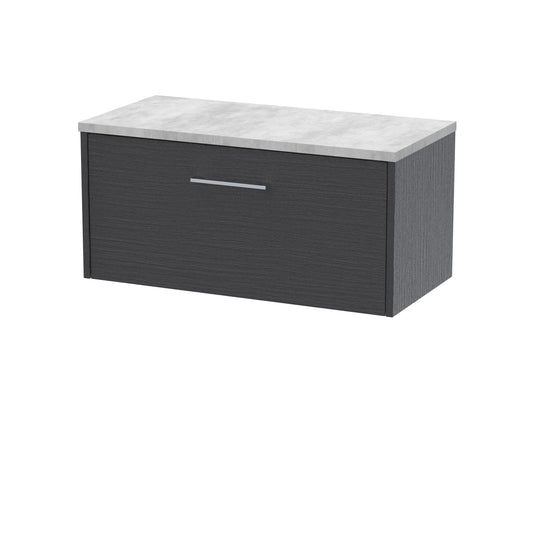 Hudson Reed 800mm Wall Hung Single Drawer Vanity & Laminate Top