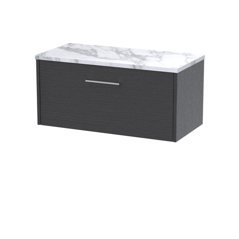 Hudson Reed 800 Wall Hung Single Drawer Vanity & Laminate Worktop