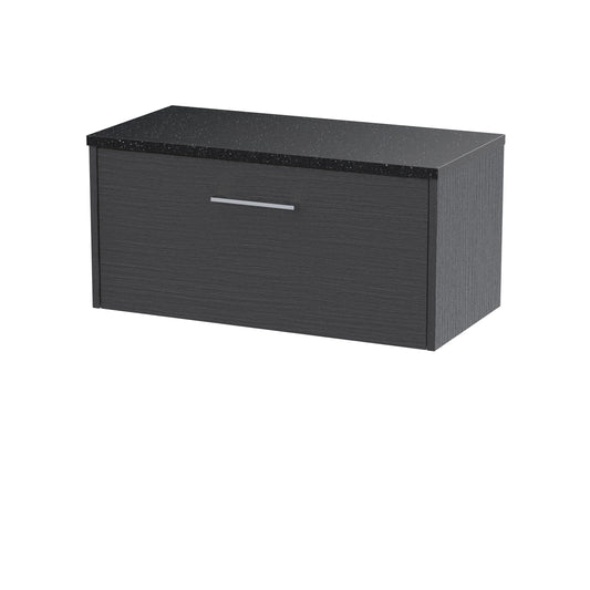 Hudson Reed 800mm Wall Hung Single Drawer Vanity & Laminate Top