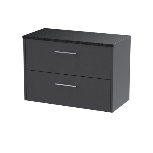 Hudson Reed 800mm Wall Hung 2 Drawer Vanity & Laminate Top