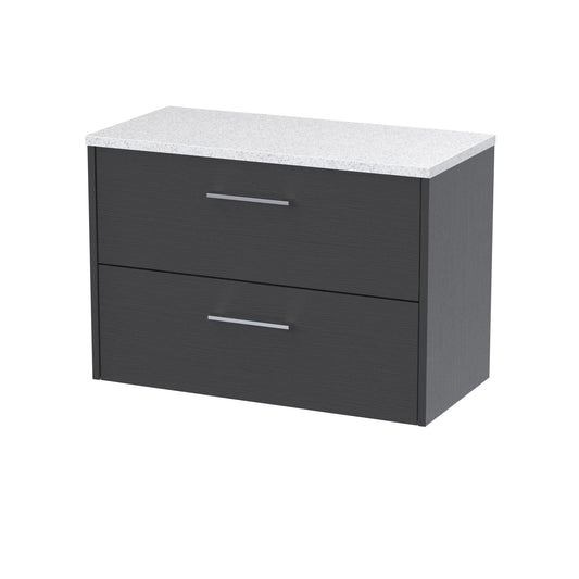 Hudson Reed 800mm Wall Hung 2 Drawer Vanity & Laminate Top