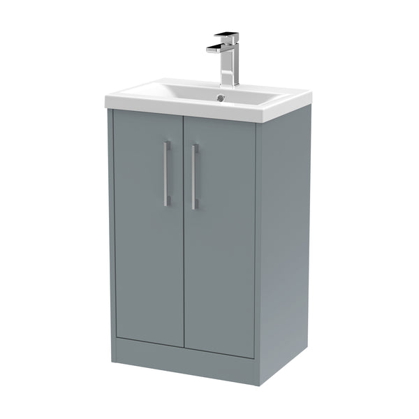 Hudson Reed 500mm Floor Standing 2 Door Vanity & Basin 1