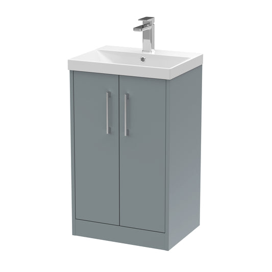 Hudson Reed 500mm Floor Standing 2 Door Vanity & Basin 3