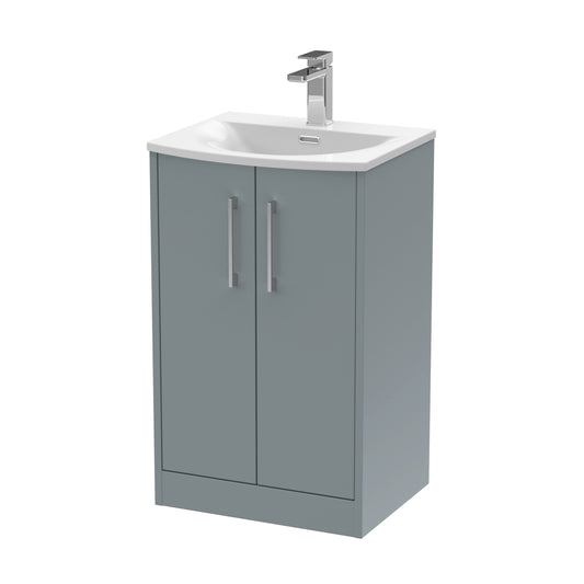 Hudson Reed 500mm Floor Standing 2 Door Vanity & Basin 4