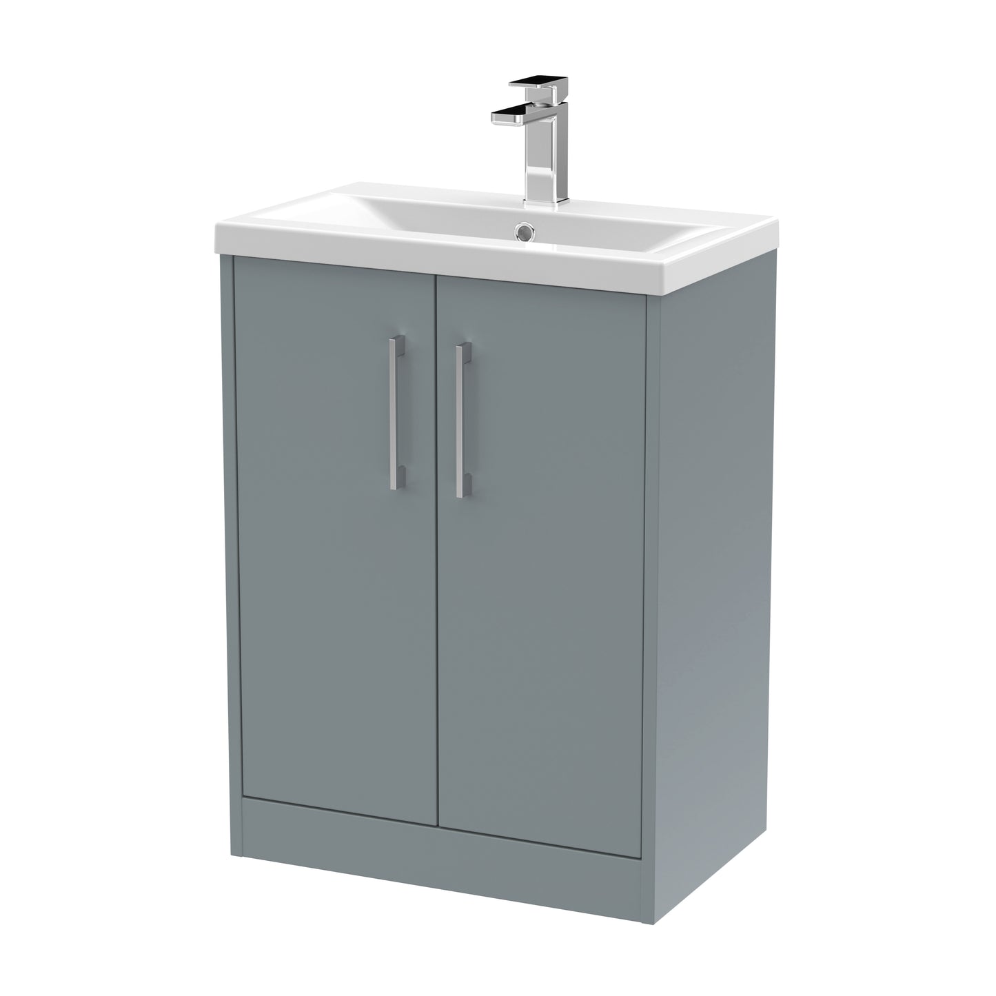 Hudson Reed 600mm Floor Standing 2 Door Vanity & Basin 1
