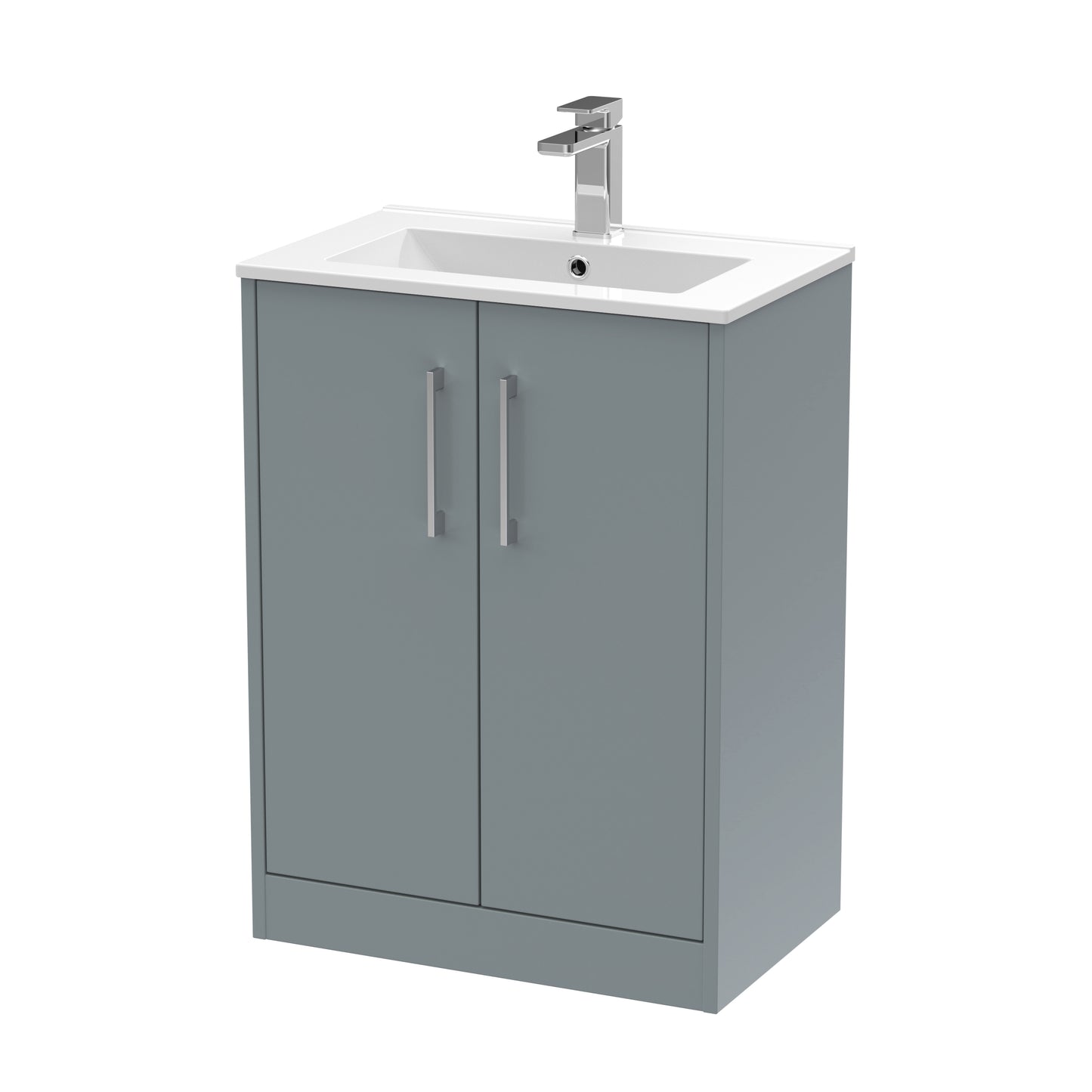 Hudson Reed 600mm Floor Standing 2 Door Vanity & Basin 2