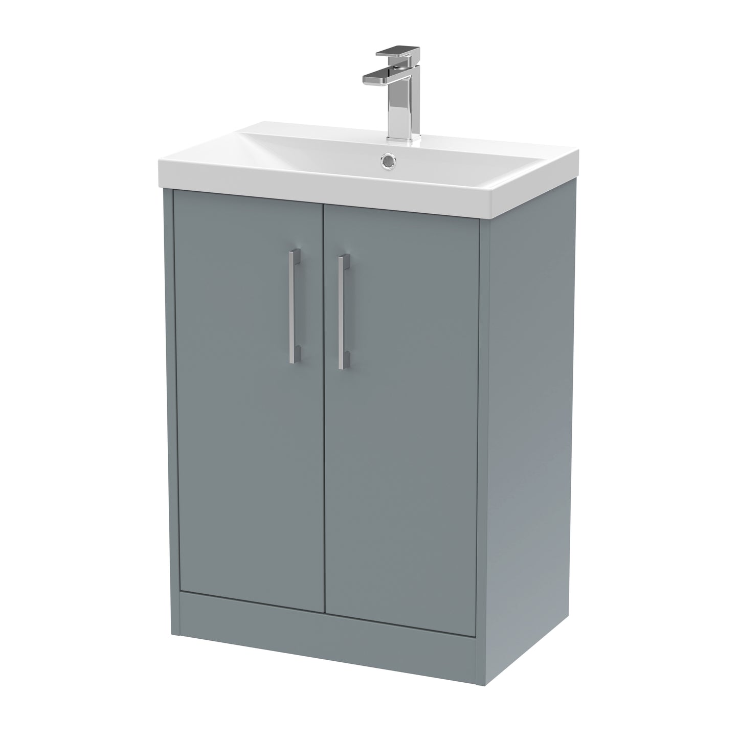 Hudson Reed 600mm Floor Standing 2 Door Vanity & Basin 3