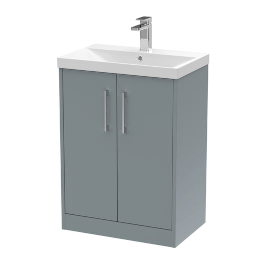 Hudson Reed 600mm Floor Standing 2 Door Vanity & Basin 3