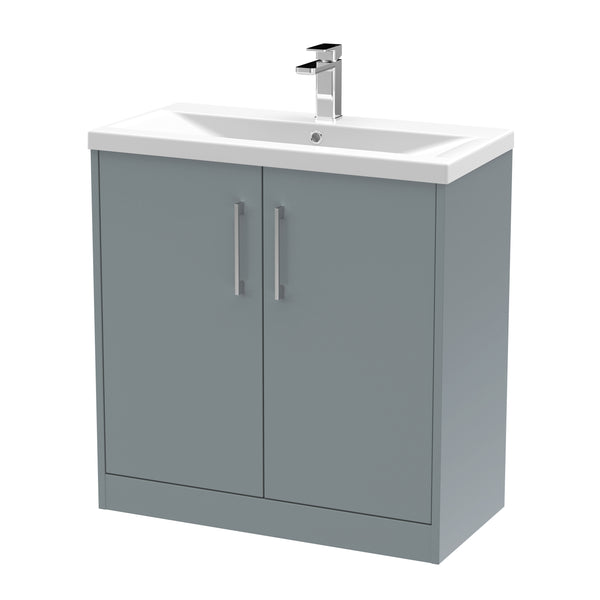 Hudson Reed 800mm Floor Standing 2 Door Vanity & Basin 1