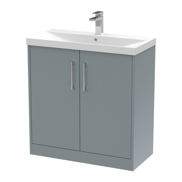 Hudson Reed 800mm Floor Standing 2 Door Vanity & Basin 3