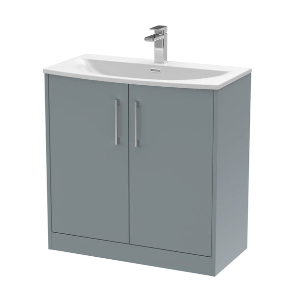 Hudson Reed 800mm Floor Standing 2 Door Vanity & Basin 4