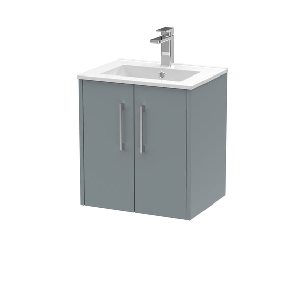 Hudson Reed 500mm Wall Hung 2 Door Vanity & Basin 2
