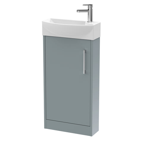 Hudson Reed 440mm Floor Standing 1 Door Unit & 1TH Basin LH