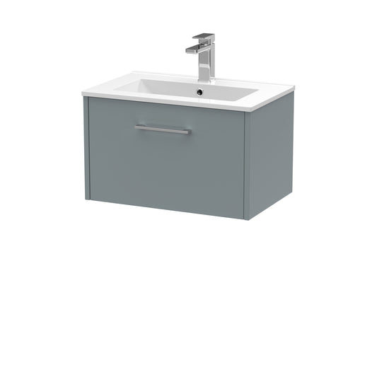 Hudson Reed 600mm Wall Hung Single Drawer Vanity & Basin 2