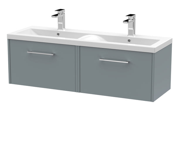 Hudson Reed 1200mm Wall Hung 2 Drawer Vanity & Double Basin