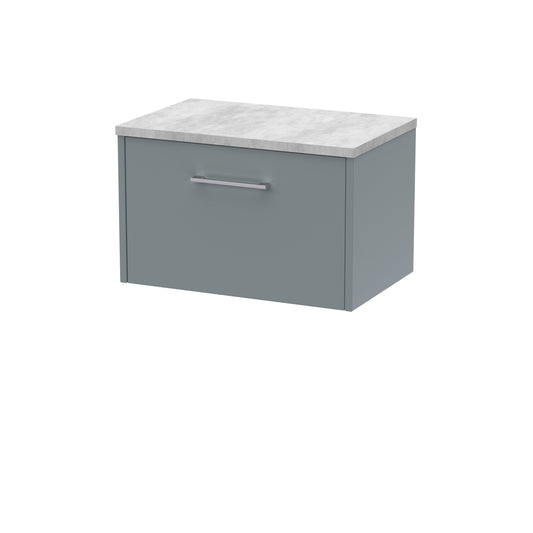 Hudson Reed 600mm Wall Hung Single Drawer Vanity & Laminate Top