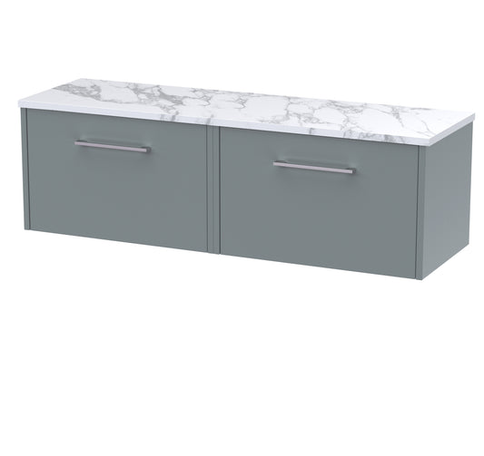 Hudson Reed 1200 Wall Hung 2-Drawer Vanity & Laminate Worktop