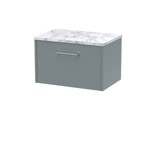 Hudson Reed 600 Wall Hung Single Drawer Vanity & Laminate Worktop