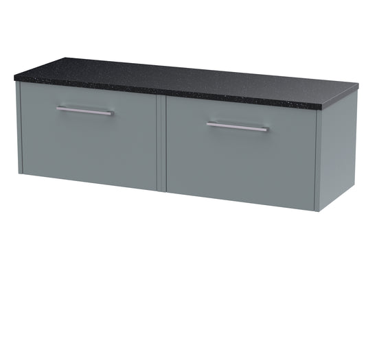 Hudson Reed 1200 Wall Hung 2-Drawer Vanity & Laminate Worktop