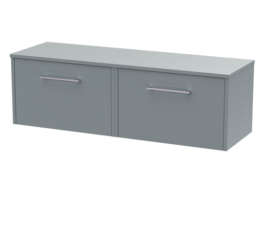 Hudson Reed 1200mm Wall Hung 2 Drawer Vanity & Worktop