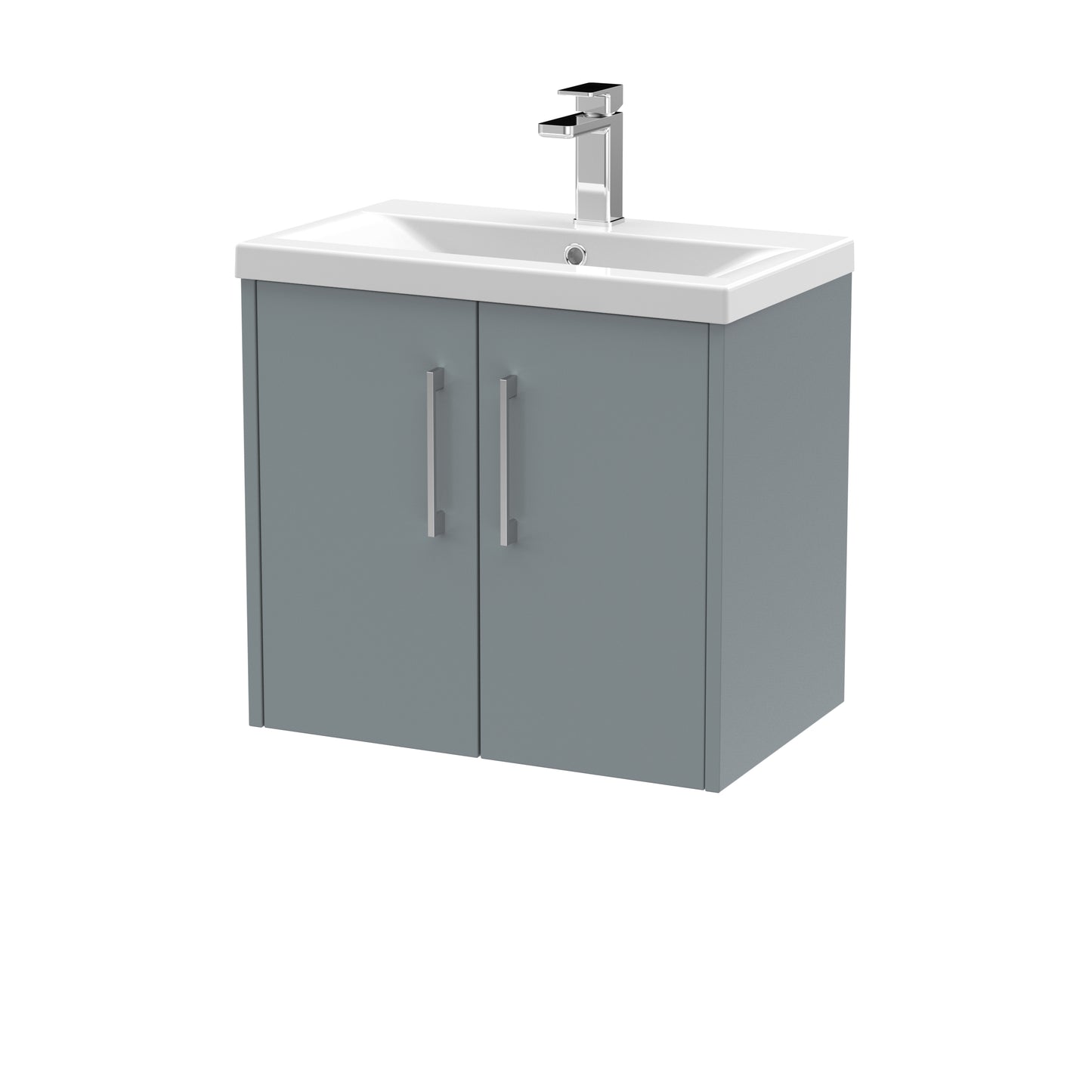 Hudson Reed 600mm Wall Hung 2 Door Vanity & Basin 1