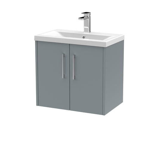 Hudson Reed 600mm Wall Hung 2 Door Vanity & Basin 1