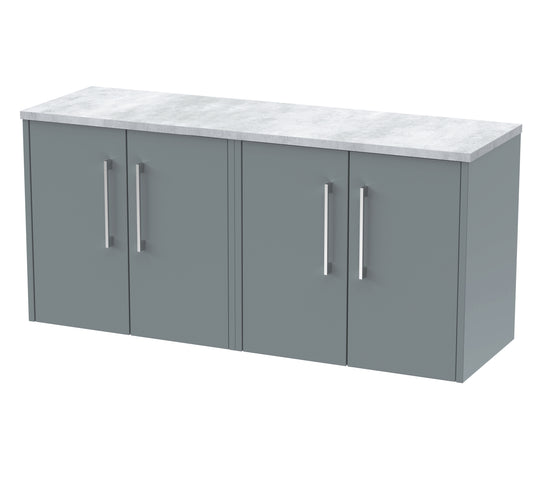 Hudson Reed 1200 Wall Hung 4-Door Vanity & Laminate Worktop