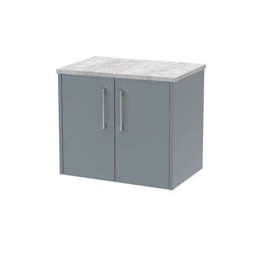 Hudson Reed 600mm Wall Hung 2 Door Vanity & Laminate Top