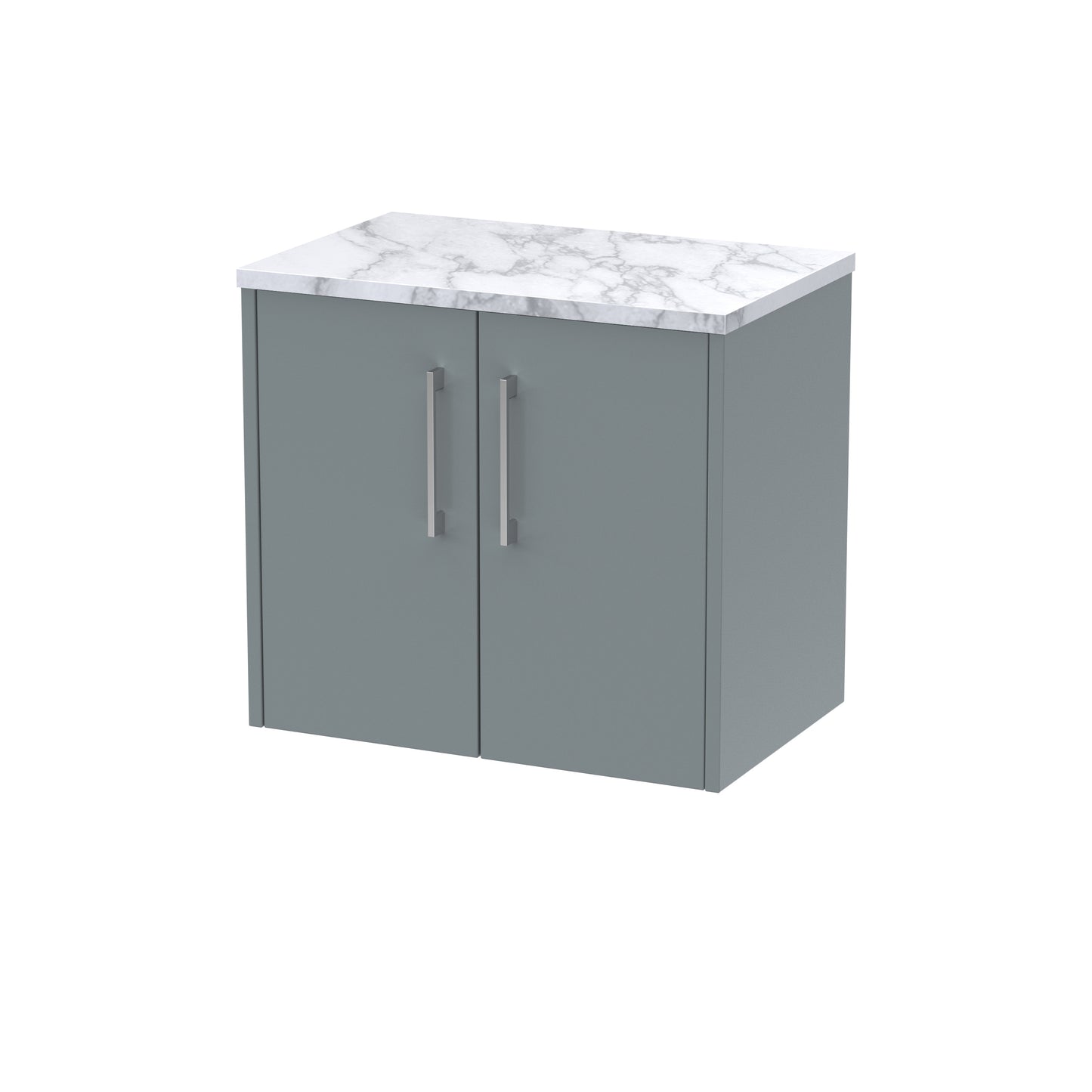 Hudson Reed 600 Wall Hung 2-Door Vanity & Laminate Worktop