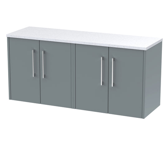 Hudson Reed 1200 Wall Hung 4-Door Vanity & Laminate Worktop
