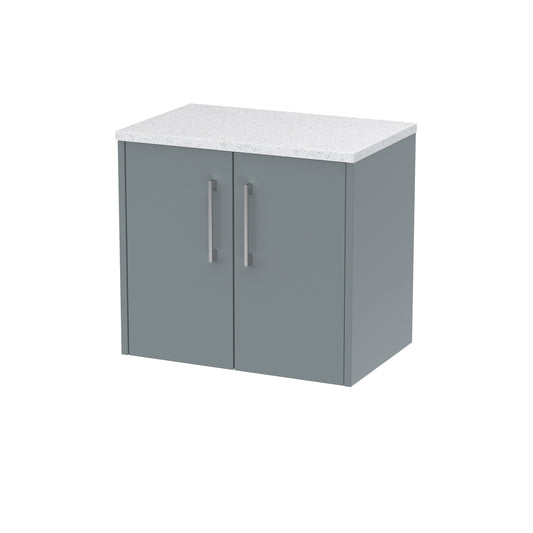 Hudson Reed 600mm Wall Hung 2 Door Vanity & Laminate Top